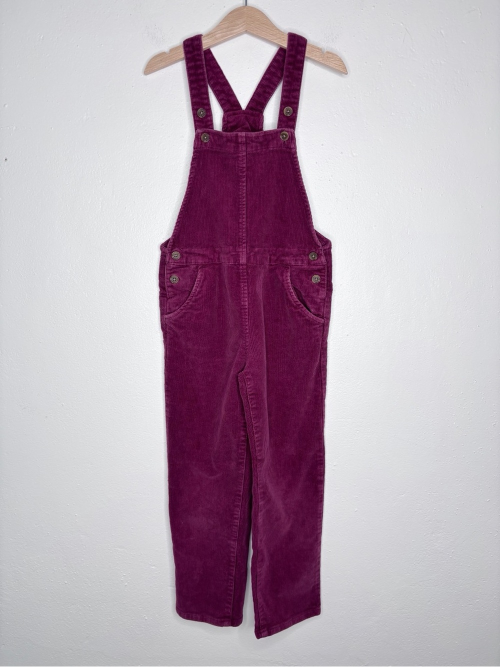 H&M Maroon Corduroy Overalls Size 6 EUC